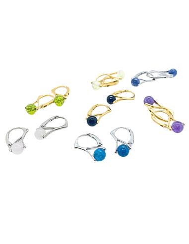 Dormeuse argent vermeil et quartz...