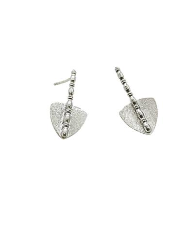 Boucle d'oreille argent tige et...