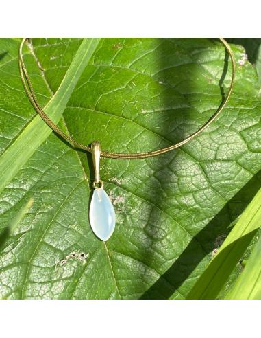 Collier artisanal argent vermeil double omega...