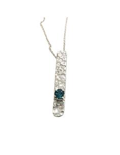 Collier artisanal argent rhodié avec indigolite création artisanale just'in jewels 2