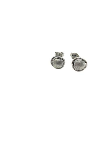 Boucle d'oreille perceuse argent 3 anneaux