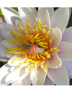 bague argent triple fil et corail création artisanale de Just'in jewels 2