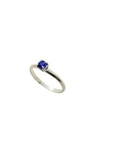 alliance argent fil demi rond avec cyanite T61 antiallergique création artisanale just'in jewels