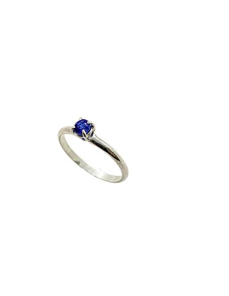 alliance argent fil demi rond avec cyanite T61 antiallergique création artisanale just'in jewels