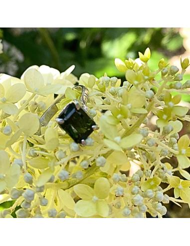 Bague tourmaline rectangulaire verte t56