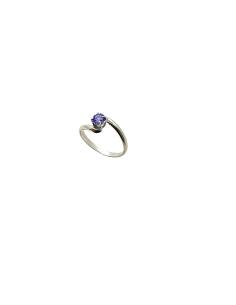 Bague argent artisanale avec véritable pierre fine de tanzanite création Just'In Jewels 2