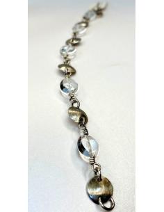 bracelet argent et cristal de roche création artisanale collection Augustine 2