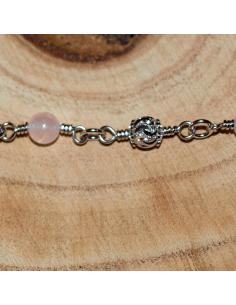 Bracelet Alexiane Quartz Rose argent rhodié 2