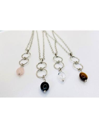 Bracelet argent VERO agate noire