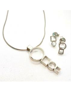 Collier argent carré et... 2