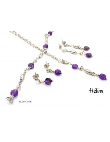 Bracelet argent avec cyanite collection Hélina