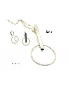 Bijoux artisanaux  pour femme fabriqués en Belgique en argent rhodié. Collier sautoir antiallergique 2