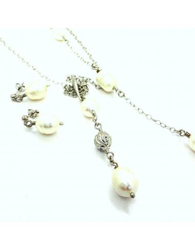 parure bijoux argent et perles naturelles vendus en e-shop ou dans notre bijouterie de Ramillies