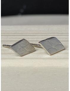 boucle d'oreille perceuse pour femme en argent rhodié antiallergique fait main 2